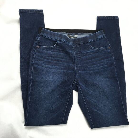 Simply Vera Jeggings Dark Wash Denim Skinny Jean Leggings Women's sz 4 Long - Picture 2 of 12